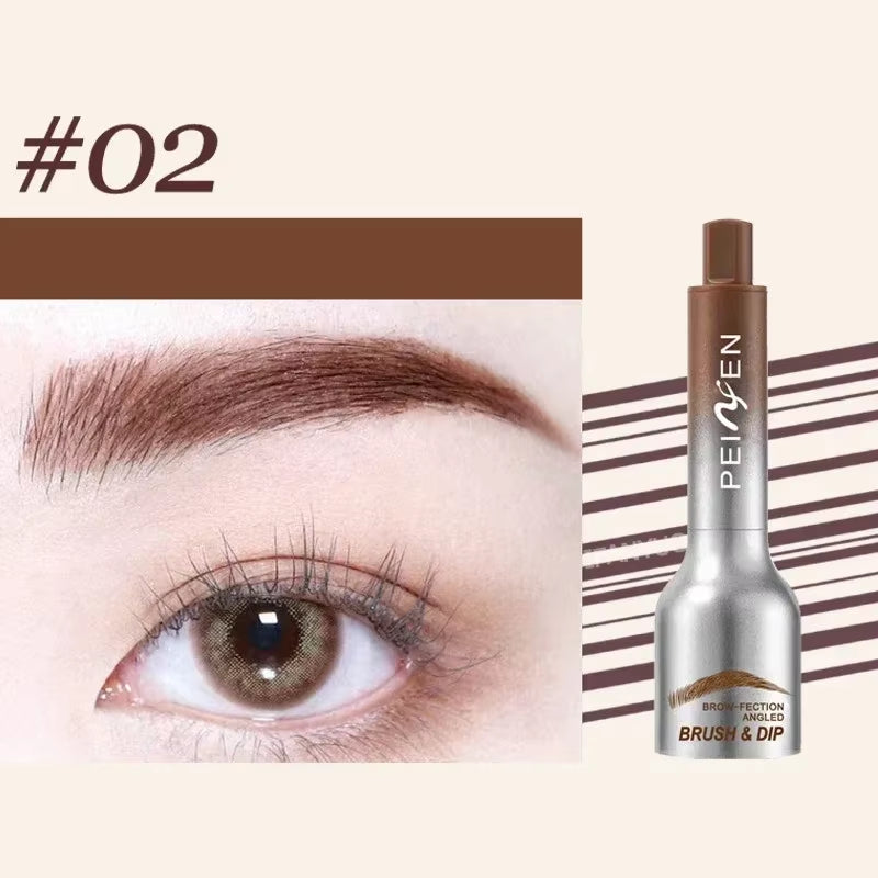 3D Dye Eyebrow Pencil – Waterproof, Smudge-Proof Brow Enhancer with Large Brush for Natural, Long-Lasting Black and Brown Brows